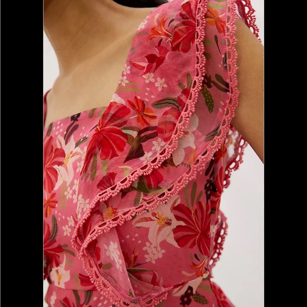 NWOT Farm Rio Printed Ruffle Tank L - Picture 3 of 4